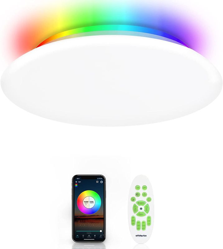 Photo 1 of BERENNIS Smart WiFi Connected LED Ceiling Light Compatible with Alexa Google Home, Low Profile Dimmable Ambient Light Lamp for Bedroom Living Room, 12 Inch 24W
FACTORY SEALED