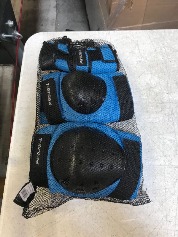 Photo 2 of Youth Adult Protective Knee, Elbow and Wrist Pads Set for Skating, Skateboarding, Roller Skating, Cycling, BMX, Bicycle, Scooter, with 6 Pieces
