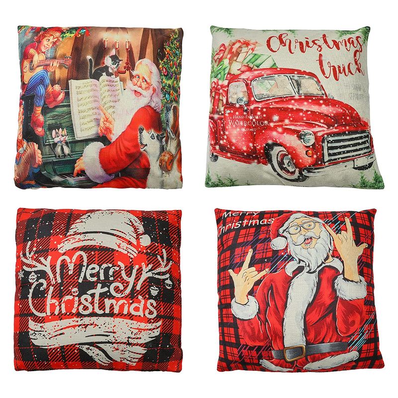 Photo 1 of 4 in Pack Set Home Decor Pillow ccover Sofa Throw Pillow case Bed Throw Pillow Covers,Best Gifts for Thanks Giving Day,Christmas and Home Decorations