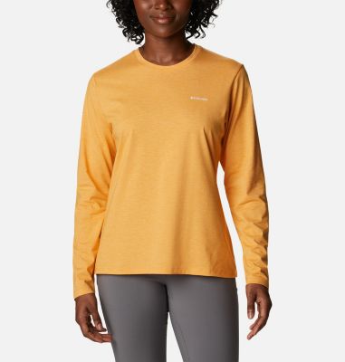 Photo 1 of Columbia Women ' S Sun Long Sleeve T - Shirt - Mango Heather size m 