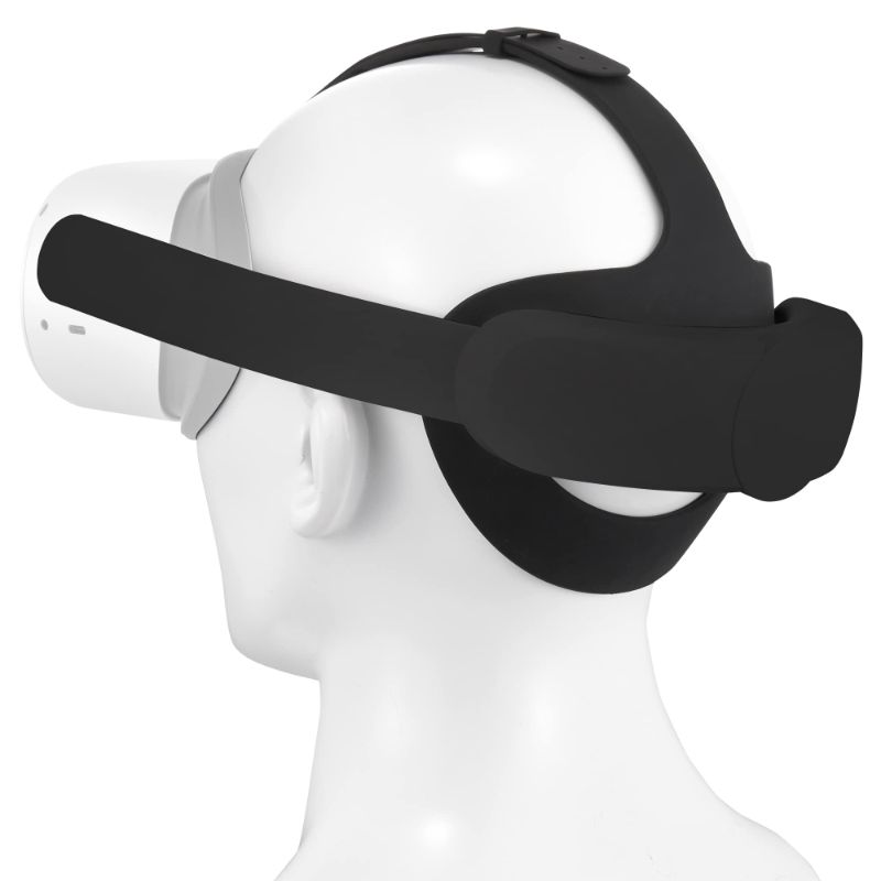 Photo 1 of Oculus Quest 2 Headset Accessories Elite Head Strap Replacement Parts,Carrying Case Friendly-Soarking(Black)
