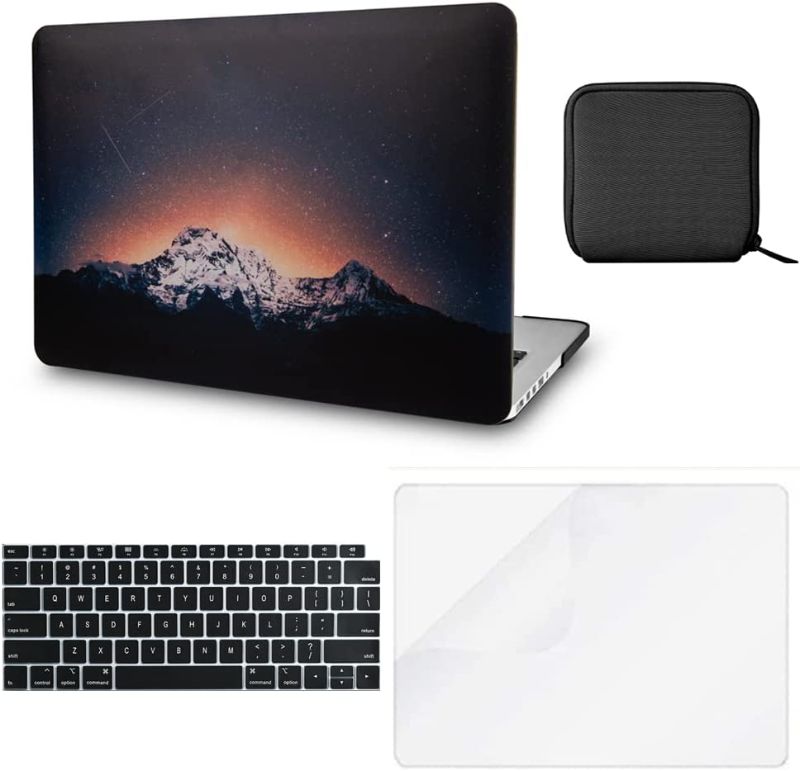Photo 1 of RITAYAN Compatible with MacBook Pro 13 inch Case 2022-2016 Release M2 A2338 M1 A2289 A2251 Touch Bar Plastic Hard Shell + Pouch + Keyboard Cover + Screen Protector (Shooting Stars)
