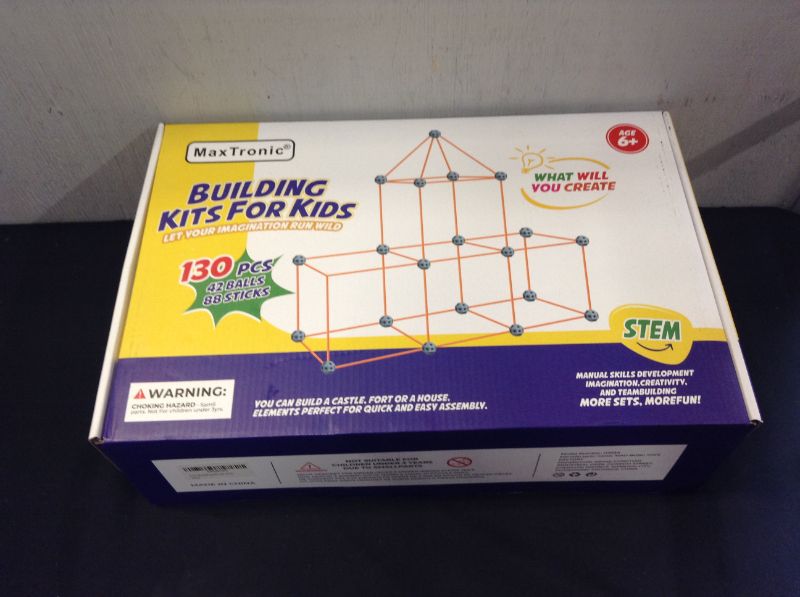 Photo 2 of Building Kit for Kids, 130 PCS Air Construction Toys for 6 7 8 9 10 11 12 Years Old Boys and Girls, DIY Fun Building Castles Tunnels Play Tent Tower with a Hammer and Nails
