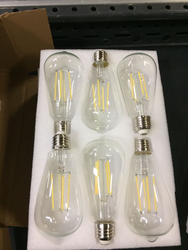 Photo 3 of 12Packs Vintage LED Edison Bulbs, 60W Equivalent 7W, 800Lumens, Dimmable ST64 Antique LED Filament, Daylight White 5000K, E26 Medium Base Light Bulbs High Brightness Clear Glass for Bedroom Office
