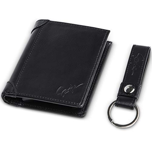 Photo 1 of Genuine Leather Bifold Wallets for Men and Women RFID Safe Secure Black or Red Gift Box with Matching Keyring the Original Szofie Wallet
