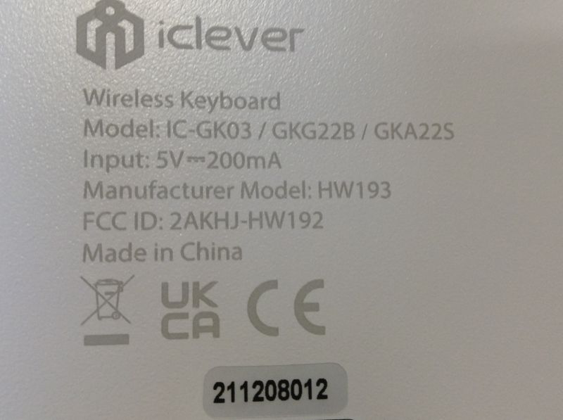 Photo 3 of Wireless Keyboard - iClever GKA22S Rechargeable Keyboard with Number Pad, Full-Size Stainless Steel Ultra Slim Keyboard, 2.4G Stable Connection Wireless Keyboard for iMac, Mackbook, PC, Laptop
