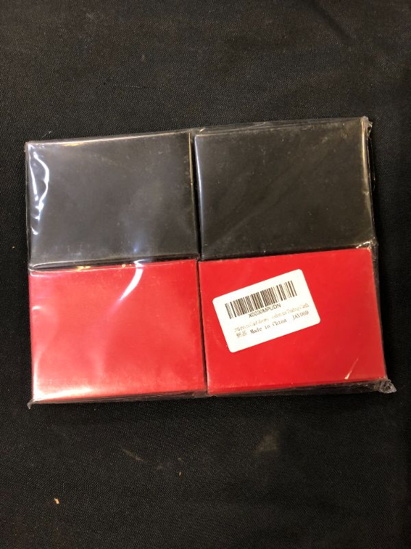 Photo 2 of 200 Count Penny Sleeves for Trading Cards, Soft Clear Red and Black Protectors Sleeves for Baseball Card MTG Pokemon TCG Yugioh Sports Cards Kpop Photocards
