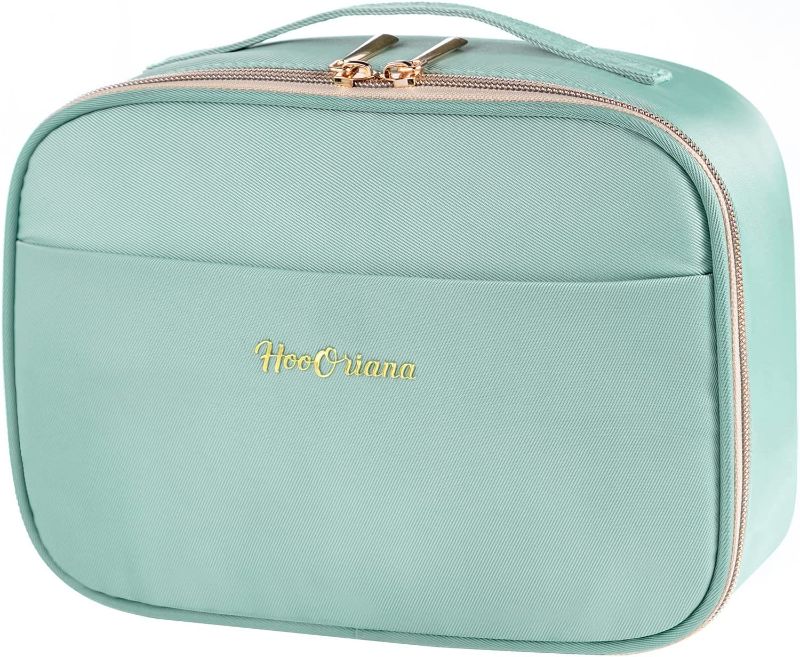 Photo 1 of HooOriana Makeup Bag Cosmetic Bag Make Up Bag Small Travel Makeup Bag Organizer Makeup Bags for Women Makeup Pouch with Macaron (Green)
