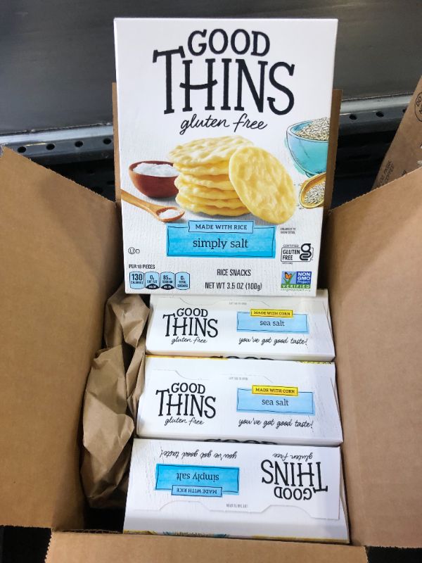 Photo 2 of Good Thins Rice & Corn Snacks Gluten Free Crackers Variety Pack, 4 Boxes
bb-  july - 17 - 22 