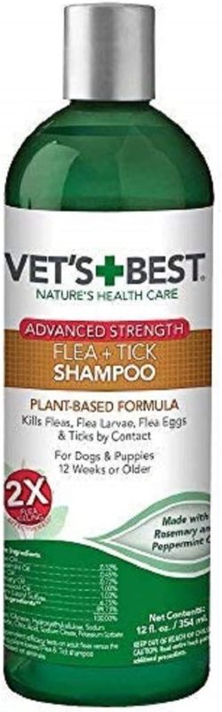 Photo 1 of Vet’s Best Flea and Tick Advanced Strength Dog Shampoo | Flea Treatment for Dogs | Plant-Based Formula | 12 Ounces
(Packaging May Differ)