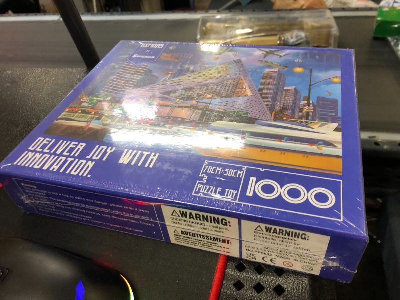 Photo 2 of HXMARS City Jigsaw Puzzles 1000 Pieces American VIA 57 WEST Residential Building Puzzles for Adults Kids, Unique Cut Pieces
