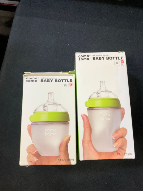 Photo 3 of Comotomo Natural Feel Baby Bottle, Green 2 Pack