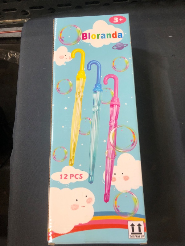 Photo 2 of Bloranda 12 Pack 15'' Bubble Wands Bulk - Large Bubble Wand | Umbrella Big Bubble Wand 3 Colors Bubble Wand Party Favors Summer Toys Outdoor Play Toys Birthday Party
