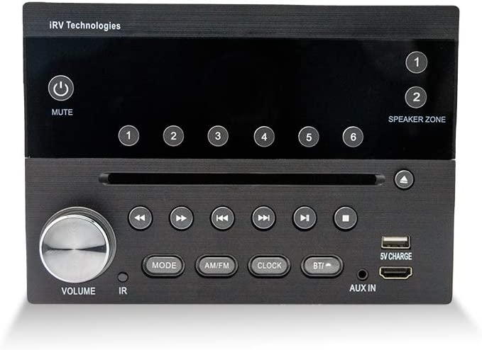 Photo 1 of iRV Technology IRV31 Am/FM/CD/DVD Rv Radio Stereo 2 Zones Wallmount Receiver 2.1 Channels Surround, 5"
