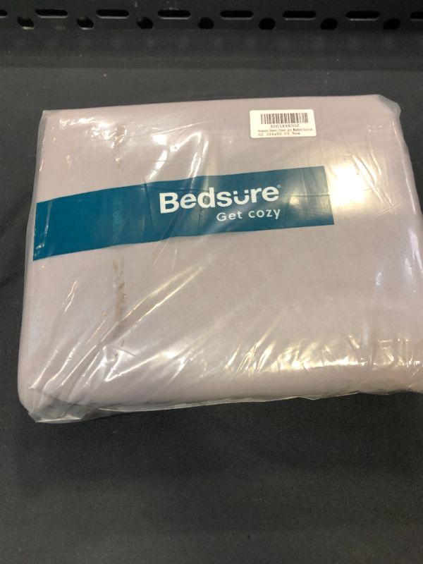 Photo 2 of Bedsure 100% Washed Cotton Duvet Covers King Size - Grey Comforter Cover Set 3 Pieces (1 Duvet Cover + 2 Pillow Shams)
