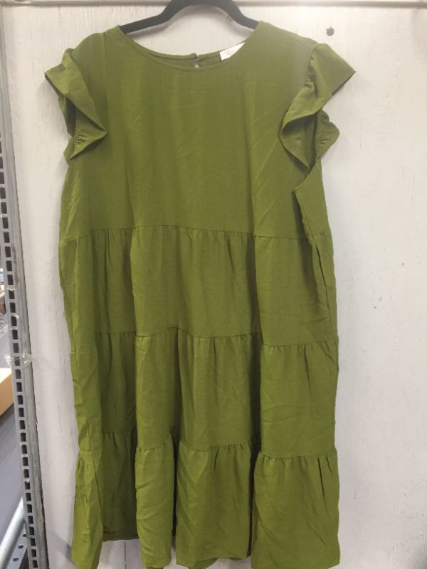 Photo 1 of GREEN SHORT SLEEVE DRESS. SIZE XL