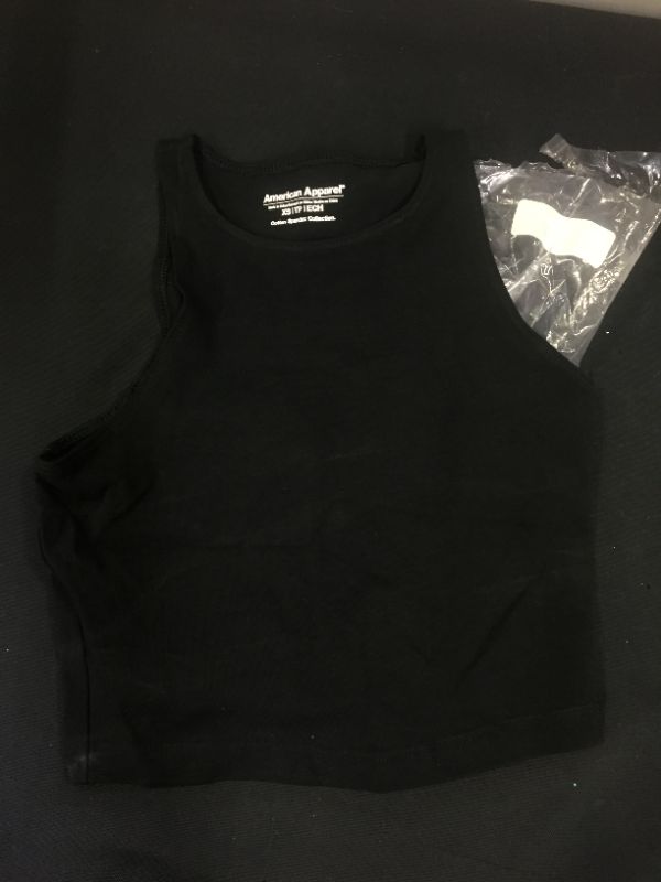 Photo 1 of American Apparel Women's Cotton Spandex Sleeveless Crop Top. SIZE XS
