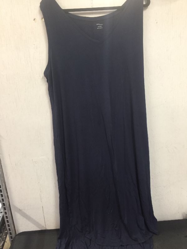 Photo 2 of Daily Ritual Women's Jersey Sleeveless Gathered Midi Dress. SIZE XXL 
