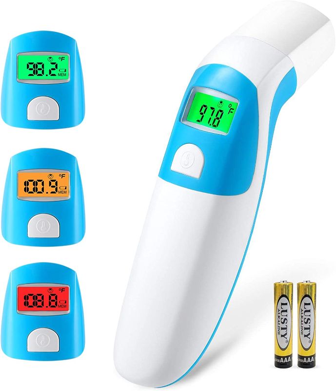 Photo 1 of Adults Baby Forehead Thermometer,Ear Thermometer 2 in 1 for Kids, Digital Infrared Touchless Forehead Thermometer, No Touch Temporal Thermometers Gun for Family Office ( 2 Batteries Included )
