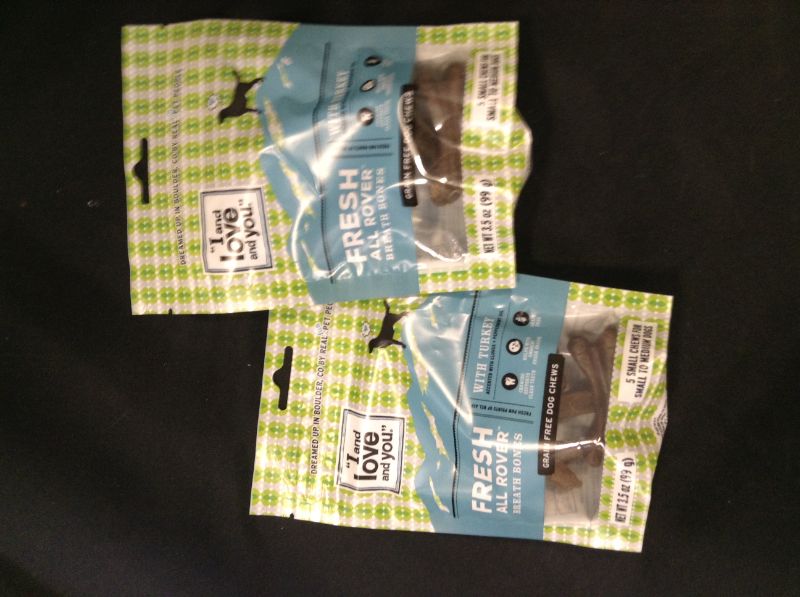 Photo 2 of "I and love and you" Fresh All Rover Dental Health Bones - Grain Free Dog Treats for Healthy Teeth exp 11/23(2)