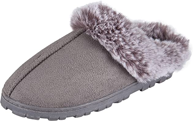 Photo 1 of Jessica Simpson Women's Faux Fur Clog - Comfy Furry Soft Indoor House Slippers with  Memory Foam 7-8