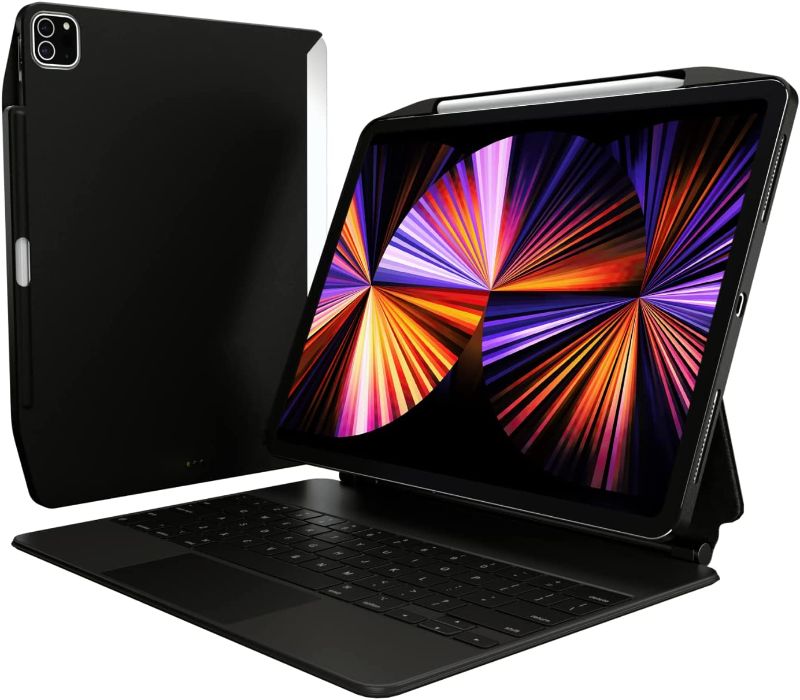 Photo 1 of SwitchEasy CoverBuddy iPad Pro Case 12.9 Inch 2021 with Pencil Holder (5th Gen) - Compatible with Magic Keyboard, Smart Keyboard Folio (Keyboard, Stand & Trackpad are Not Included) - Black