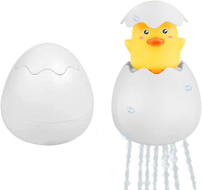 Photo 1 of Baby Bath Toy, Duck Hatching Egg Squirting Rain Cloud Bathtub Water Toy with Hidden Duck, Surprise Toy for Filling Easter Eggs, Pool Floating Toy for Toddlers Boy Girl Kid Birthday Christmas