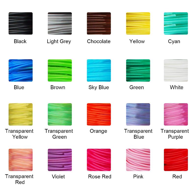 Photo 1 of 20 Colors 3D Pen PLA Filament Refills, 10 Feet Each Color, Total 200Ft 3D Printing Material by TTYT3D, Support for All 1.75mm 3D Printer / 3D Pen, Not Support for 3Doodler Pen