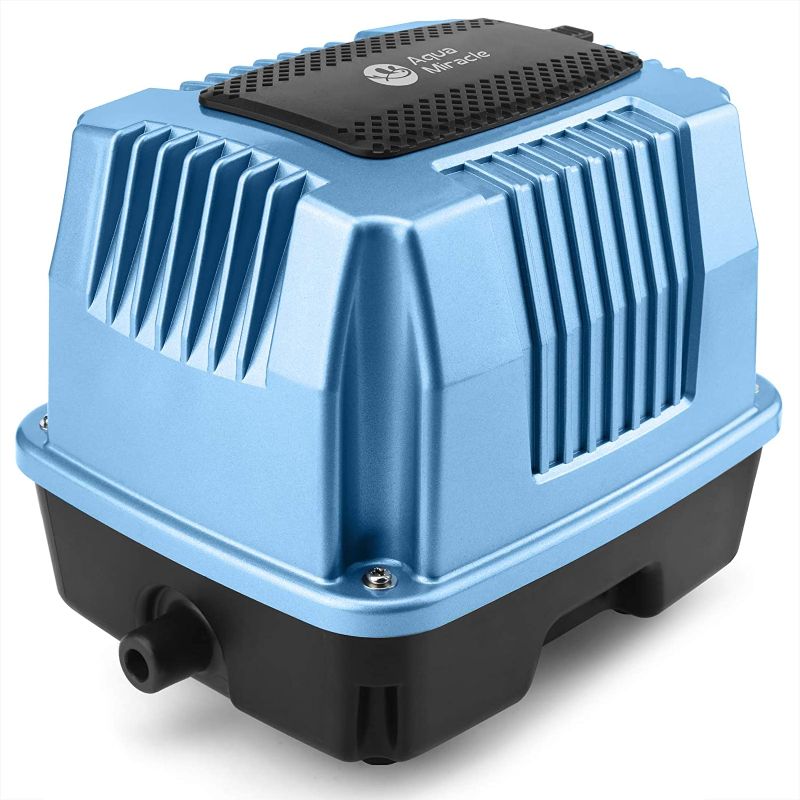 Photo 1 of AquaMiracle Linear Air Pump AP40 AP80 AP160 for Pond Aeration, Septic Air Pump, Hydroponic Air Pump, Pond Air Pump, 635/1350/2550GPH, for Pond, Waste Treatment, Aquarium, Fish Farm, Seafood Restaurant