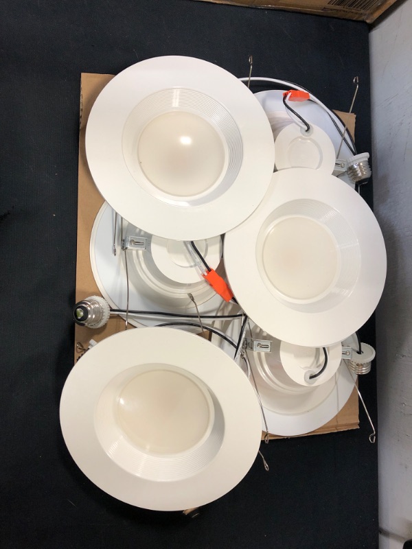 Photo 2 of Sunco Lighting 12 Pack 5/6 Inch LED Can Lights Retrofit Recessed Lighting, Baffle Trim, Dimmable, 3000K Warm White, 13W=75W, 1050 LM, Damp Rated, Replacement Conversion Kit, UL Energy Star