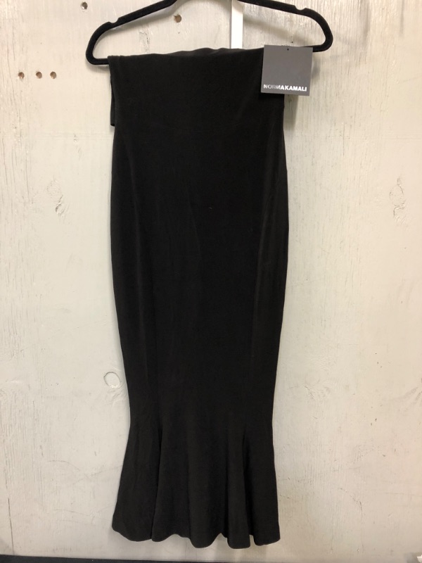 Photo 2 of Norma Kamali BLACK Strapless Fishtail Dress To Midcalf, SIZE SMALL