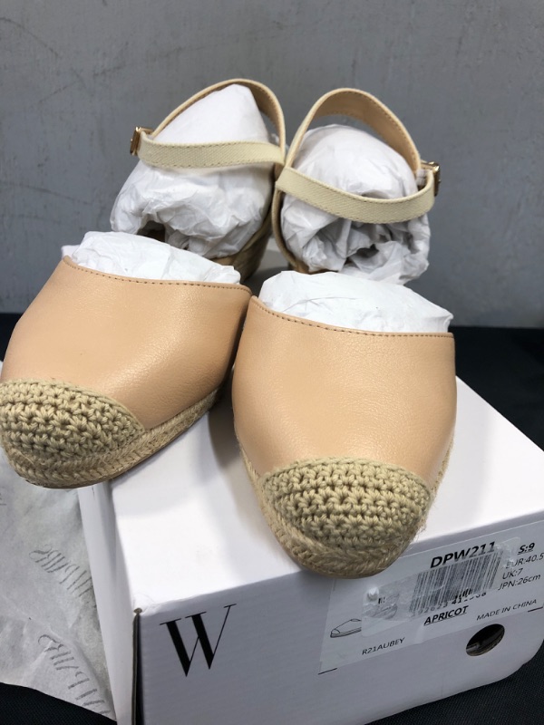 Photo 3 of DREAM PAIRS Women's Closed Toe Elastic Ankle Strap Espadrilles Wedge Sandals. WOMEN'S SIZE 9 