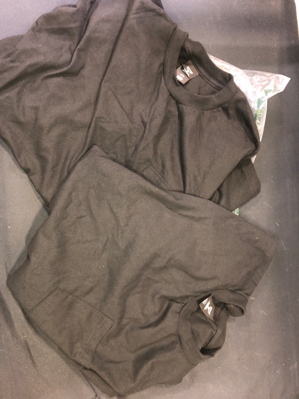 Photo 2 of 2 HANES BLACK T-SHIRTS. MADE OF COTTON, SIZE L