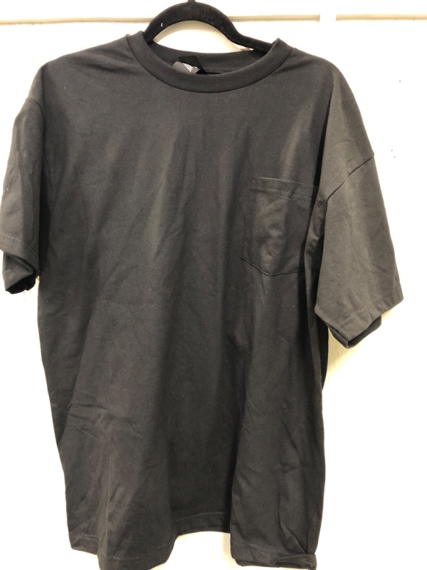 Photo 1 of 2 HANES BLACK T-SHIRTS. MADE OF COTTON, SIZE L