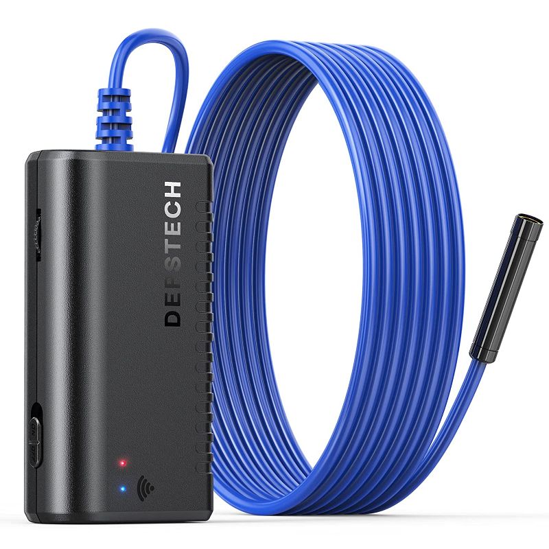 Photo 1 of DEPSTECH Wireless Endoscope, IP67 Waterproof WiFi Borescope Inspection 2.0 Megapixels HD Snake Camera for Android and iOS Smartphone, iPhone, Samsung, Tablet -Blue(11.5FT)