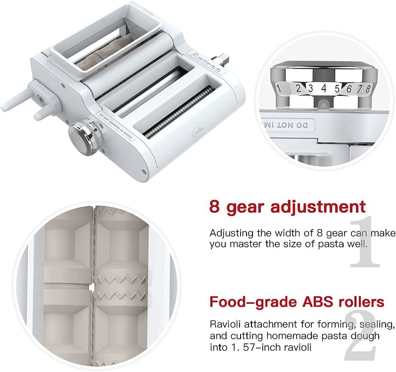 Photo 3 of ANTREE 3-1 Ravioli Maker and Pasta Maker Attachment for KitchenAid Stand Mixers included Ravioli Maker