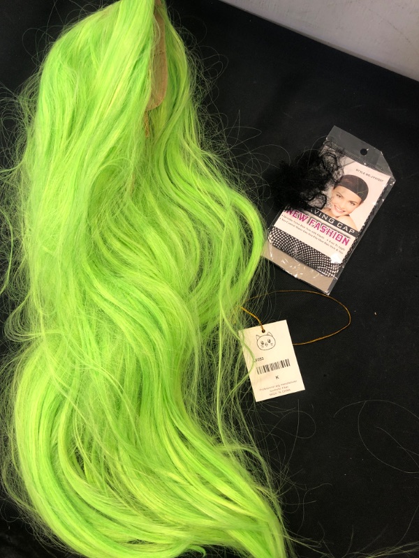 Photo 1 of GREEN COSPLAY WIG , LONG WAVY HAIR, WIG CAP INCLUDED 