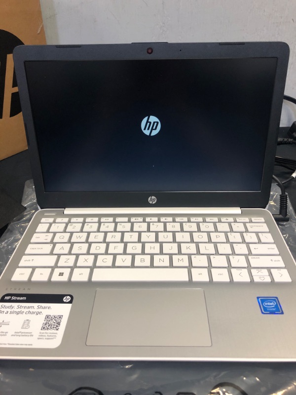 Photo 8 of HP Stream 11 Laptop, Intel Celeron N4020, 4 GB RAM, 64 GB Storage, 11.6” HD Anti-Glare Display, Windows 11, Long Battery Life, Thin & Portable, Includes Microsoft 365 (11-ak0040nr, 2021 Diamond White) (B09F8JJDLW)