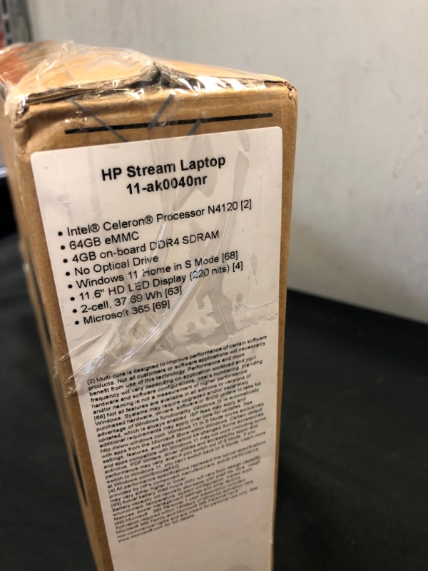 Photo 3 of HP Stream 11 Laptop, Intel Celeron N4020, 4 GB RAM, 64 GB Storage, 11.6” HD Anti-Glare Display, Windows 11, Long Battery Life, Thin & Portable, Includes Microsoft 365 (11-ak0040nr, 2021 Diamond White) (B09F8JJDLW)