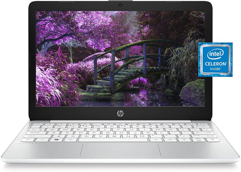 Photo 1 of HP Stream 11 Laptop, Intel Celeron N4020, 4 GB RAM, 64 GB Storage, 11.6” HD Anti-Glare Display, Windows 11, Long Battery Life, Thin & Portable, Includes Microsoft 365 (11-ak0040nr, 2021 Diamond White) (B09F8JJDLW)