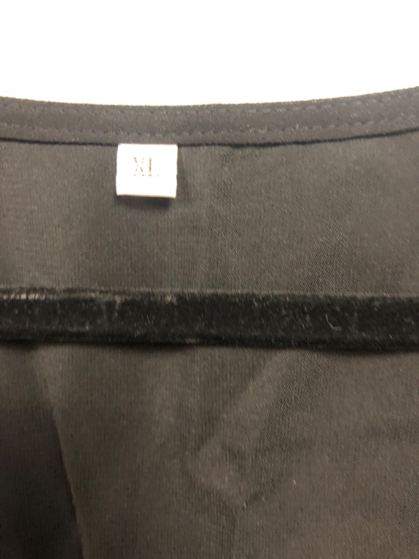 Photo 2 of BLACK FLOWY SLEEVELESS LONG DRESS,  WITH SLIT. SIZE XL 