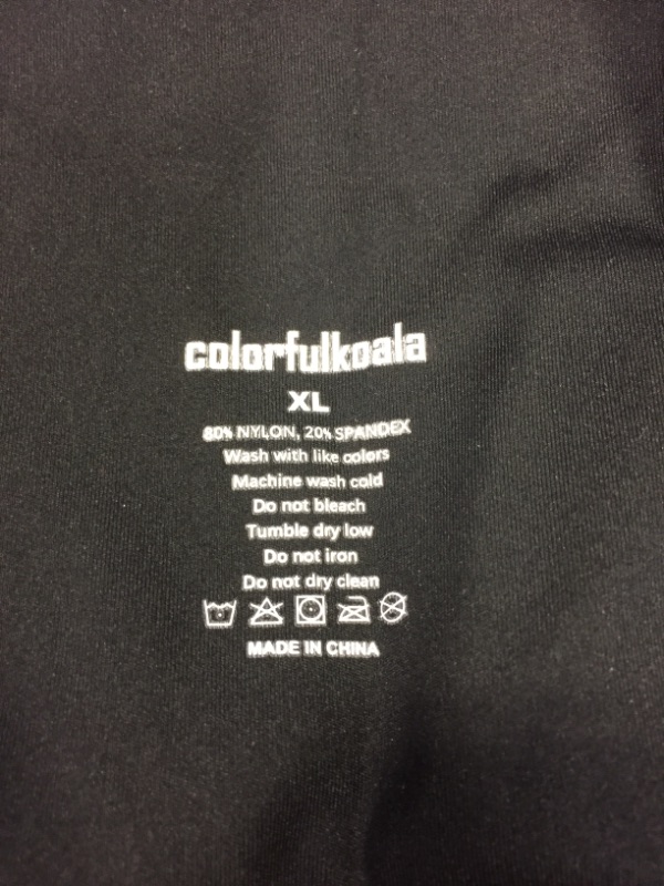 Photo 3 of COLORFULKOALA WOMEN'S BLACK YOGA PANTS, SIZE XL 