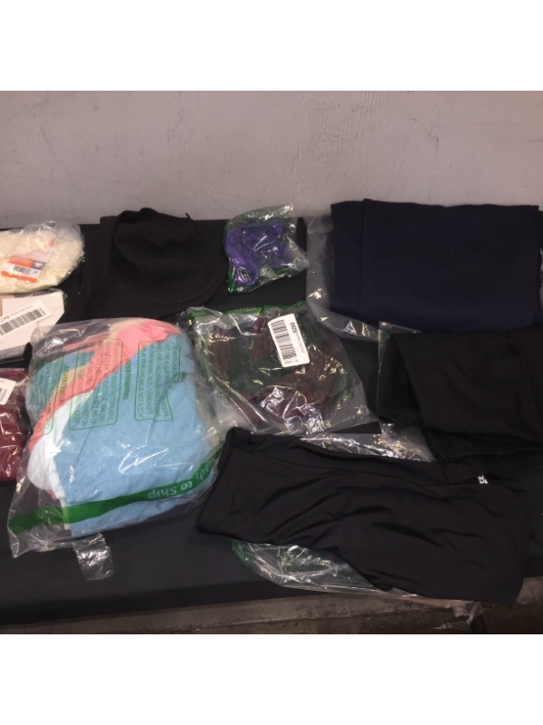 Photo 1 of 10 PIECE LOT OF MISC CLOTHES & UNDERWEAR ITEMS. sOME NEW, SOME USED, SOLD AS IS 