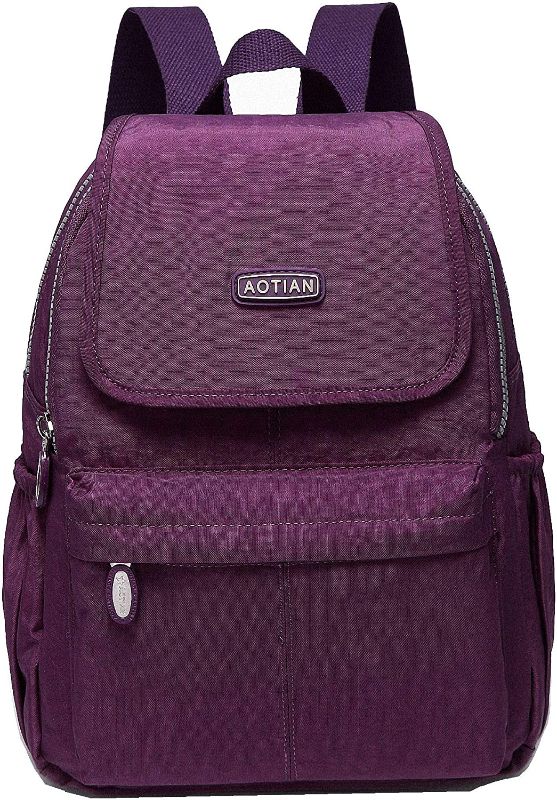 Photo 1 of AOTIAN Small Lightweight Nylon Casual Travel Hiking Daypack Backpack for Girls and Women - 9 Liters, COLOR PLUM PURPLE