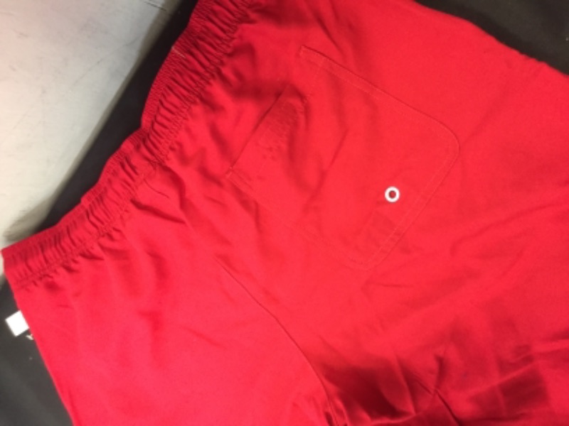 Photo 2 of AMAZON ESSENTIALS , MEN'S RED BOARD / SWIM TRUNKS . SIZE L