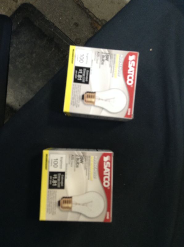 Photo 1 of 15W a-15 CLEAR MED BASE, Satco Products Inc. S3948 733L (528114)(2BOXES)