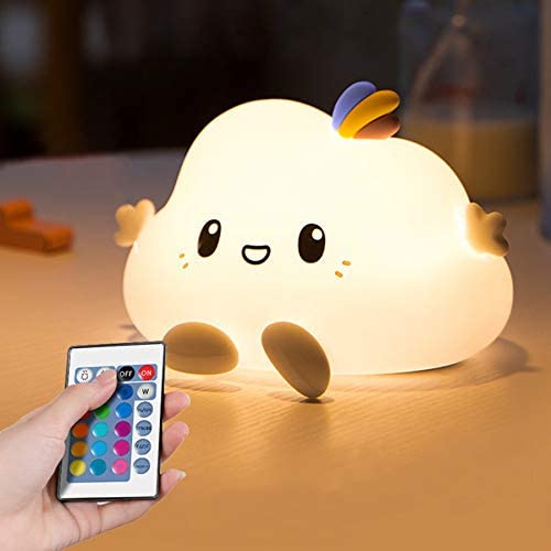 Photo 1 of Cloud LED Night Light for Kids Soft Silicone Light for Nursery Bedroom Colorful Sleep Light with Touch Sensor and Remote Control Lamp for Children Bedroom Perfect Gifts Choice