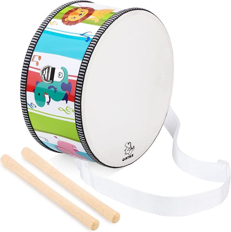 Photo 1 of OATHX Toddler Drum Set for Kids Ages 3+/Wooden Snare Drum Kit / 8" Double Sided /Baby Music Toys Sensory/ Percussion Musical Instruments/Children, Boys & Girls Birthday Gifts