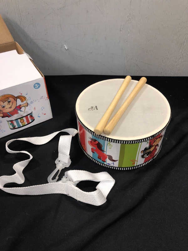 Photo 3 of OATHX Toddler Drum Set for Kids Ages 3+/Wooden Snare Drum Kit / 8" Double Sided /Baby Music Toys Sensory/ Percussion Musical Instruments/Children, Boys & Girls Birthday Gifts