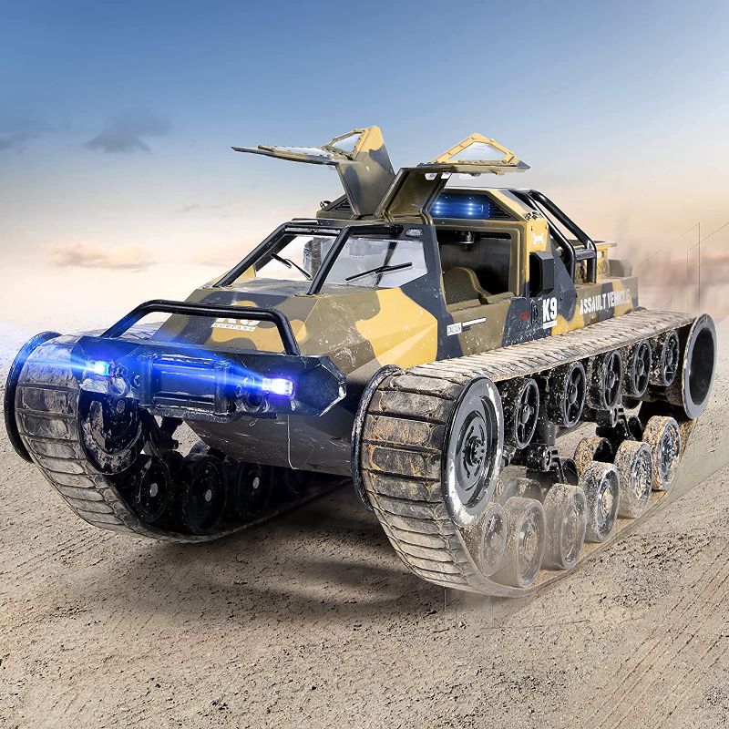 Photo 1 of RUKO Q111 RC Crawler, RC Rock Crawler, 1:12 Scale All Terrain Off-Road Remote Control Tank, RC Car with Strong Starting Force, Spraying, 2 Batteries 45 Mins Play, 360°Rotating Drifting, Gift for Kids